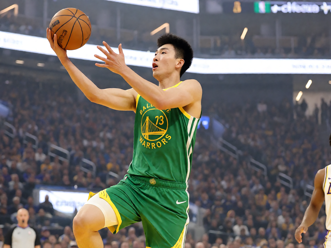 NBA湖人队对阵勇士队的比赛现场
